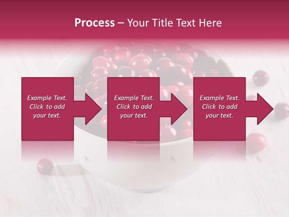 A Bowl Of Cranberries On A White Table PowerPoint Template