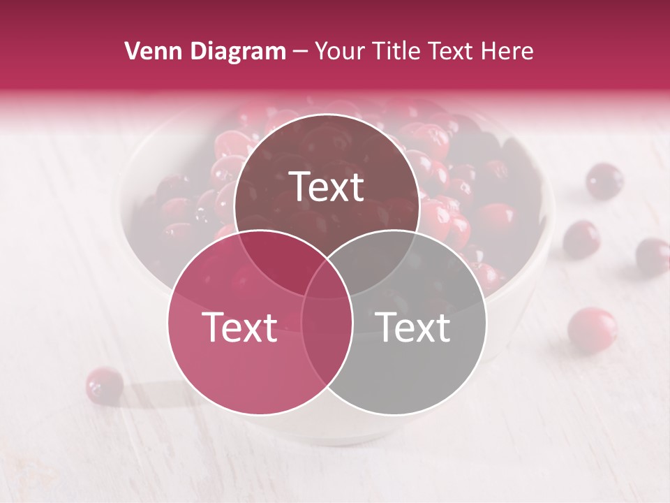 A Bowl Of Cranberries On A White Table PowerPoint Template