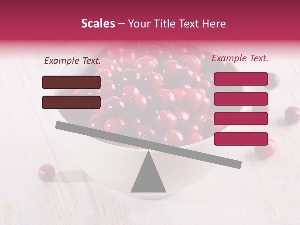 A Bowl Of Cranberries On A White Table PowerPoint Template