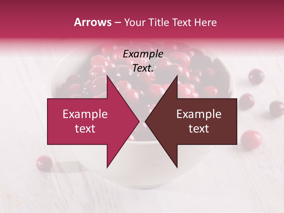 A Bowl Of Cranberries On A White Table PowerPoint Template