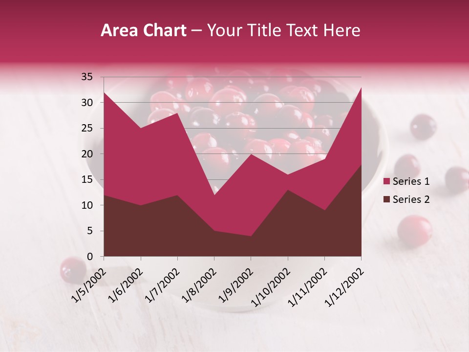 A Bowl Of Cranberries On A White Table PowerPoint Template
