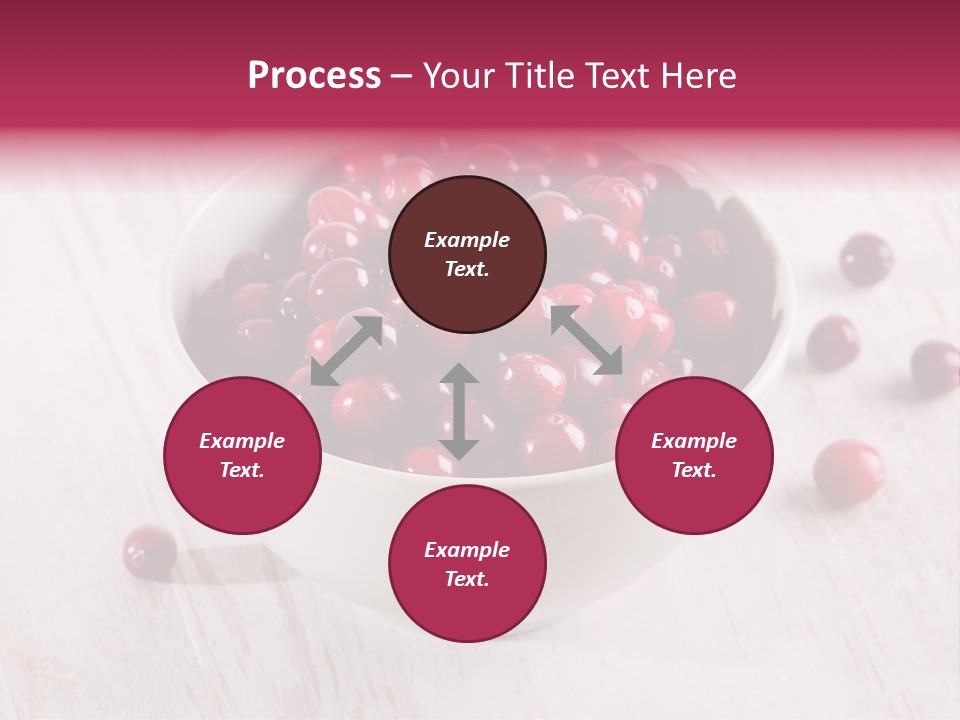 A Bowl Of Cranberries On A White Table PowerPoint Template