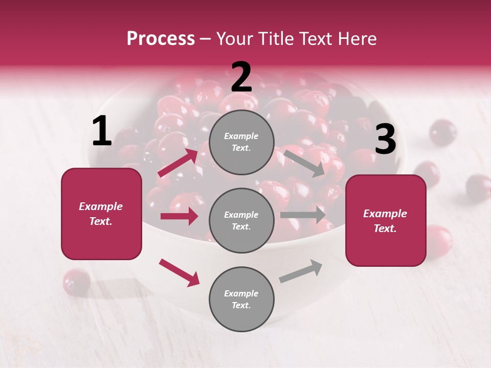 A Bowl Of Cranberries On A White Table PowerPoint Template