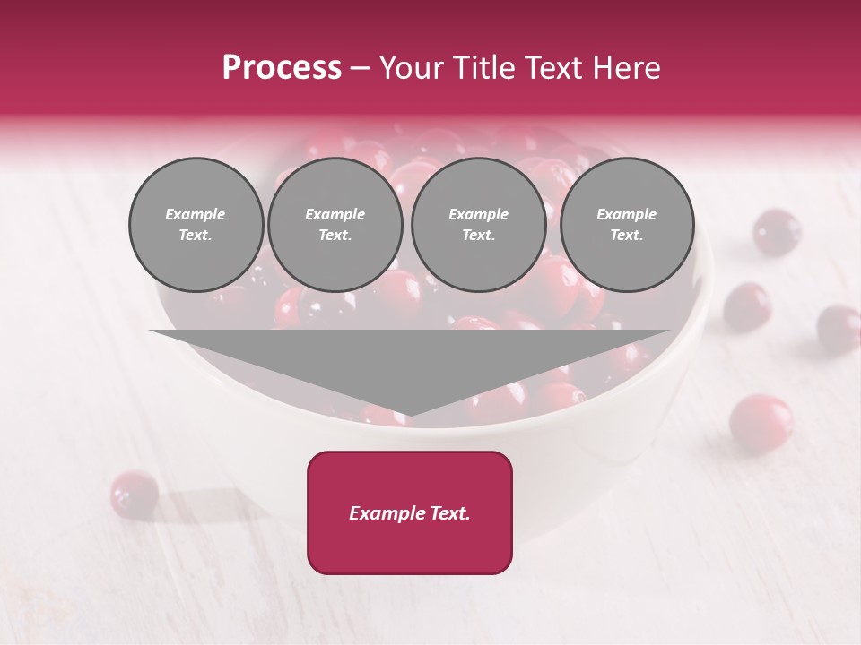 A Bowl Of Cranberries On A White Table PowerPoint Template