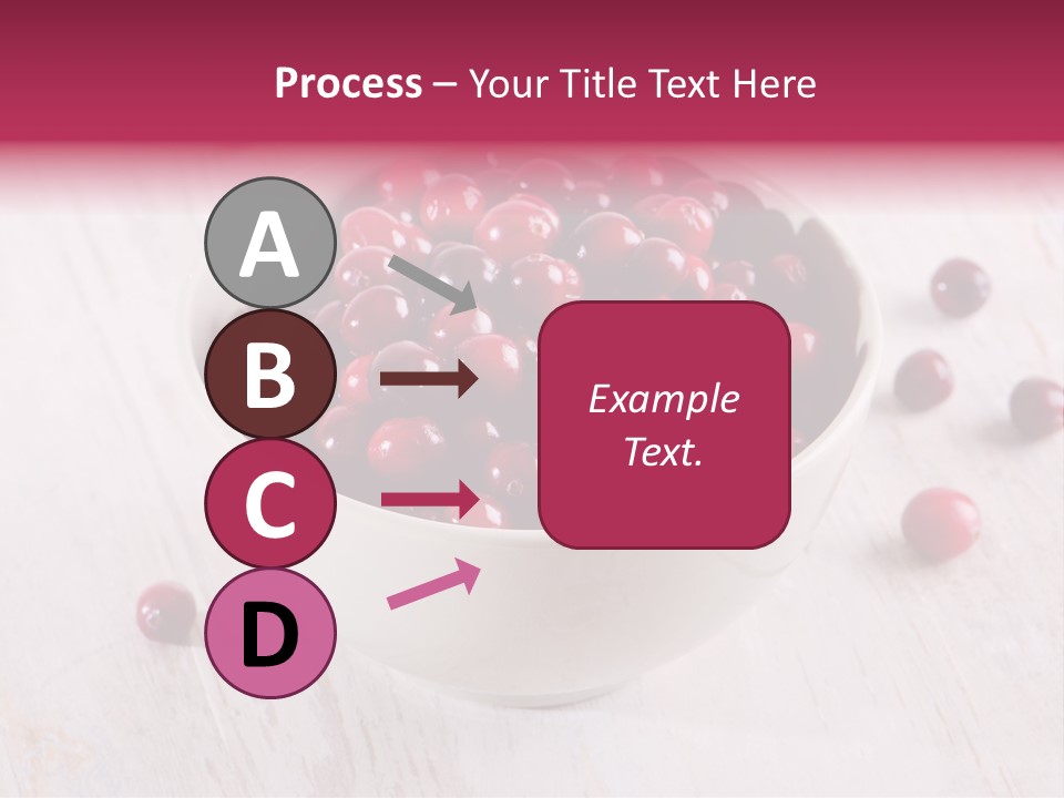 A Bowl Of Cranberries On A White Table PowerPoint Template