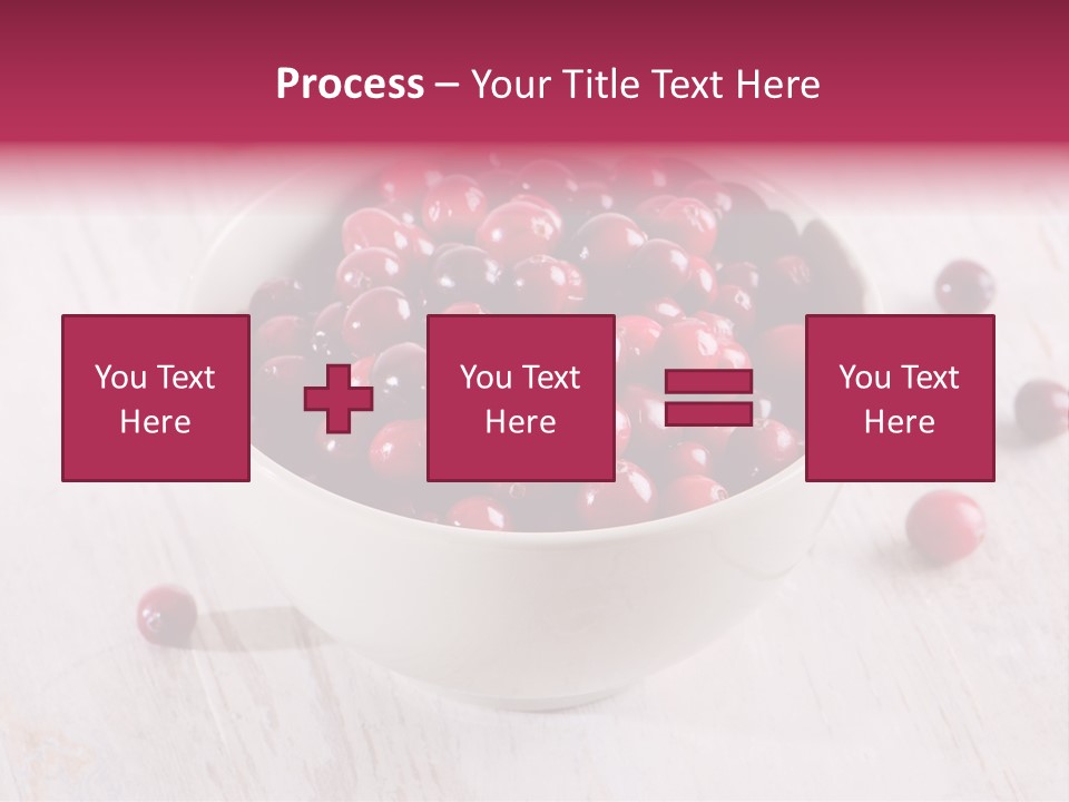 A Bowl Of Cranberries On A White Table PowerPoint Template