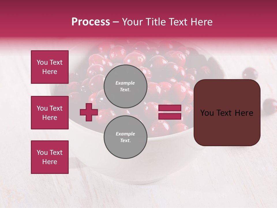 A Bowl Of Cranberries On A White Table PowerPoint Template