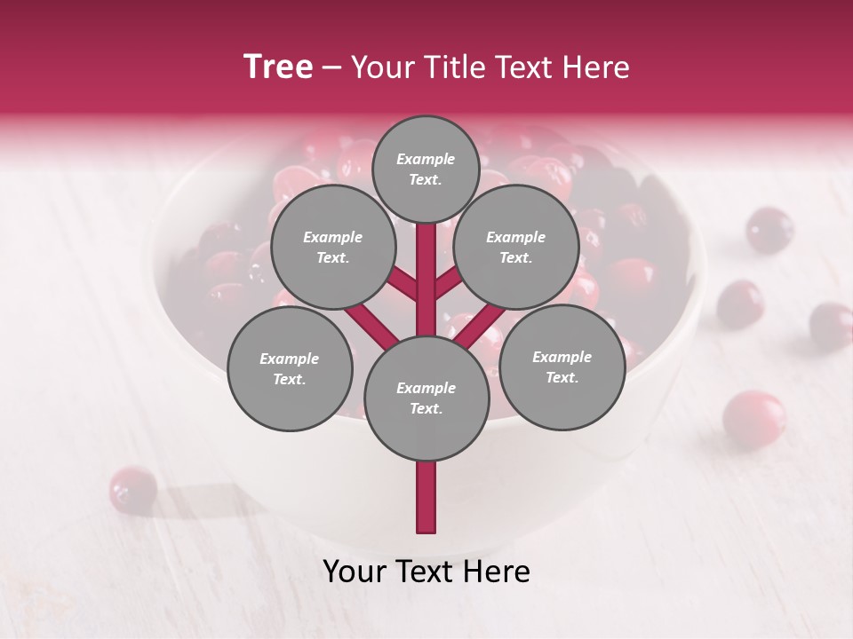 A Bowl Of Cranberries On A White Table PowerPoint Template