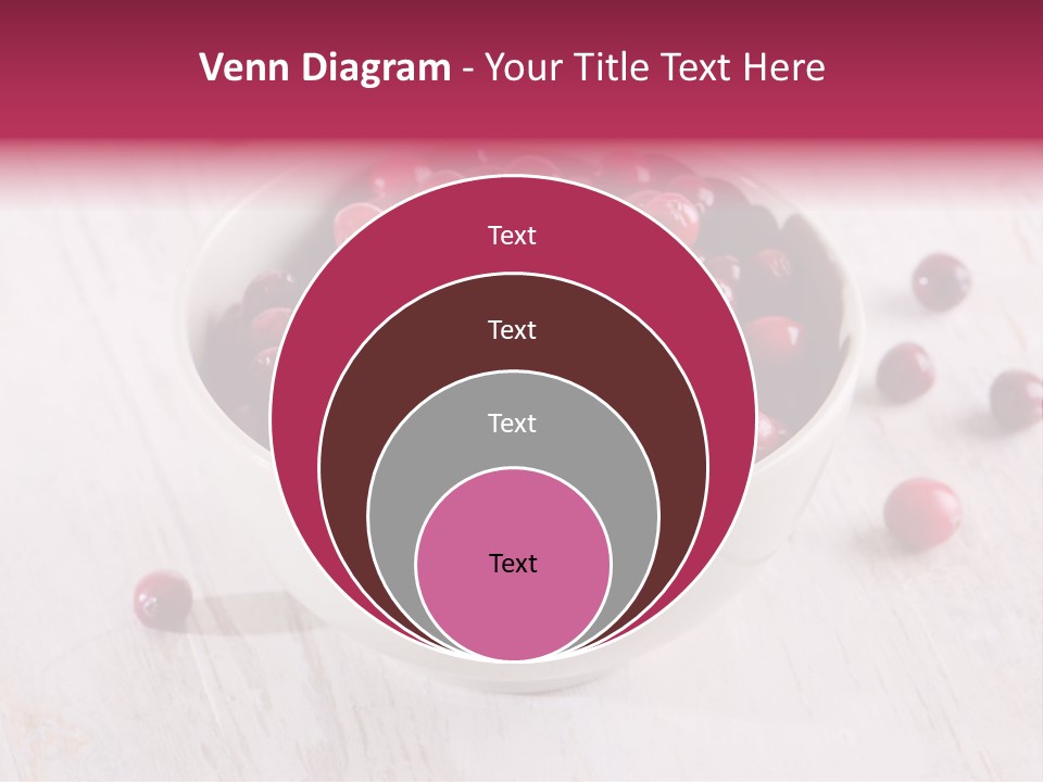 A Bowl Of Cranberries On A White Table PowerPoint Template