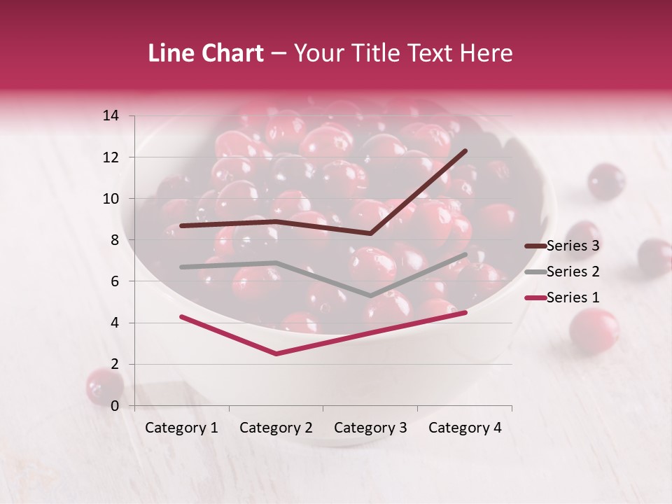 A Bowl Of Cranberries On A White Table PowerPoint Template