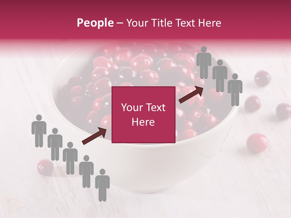 A Bowl Of Cranberries On A White Table PowerPoint Template
