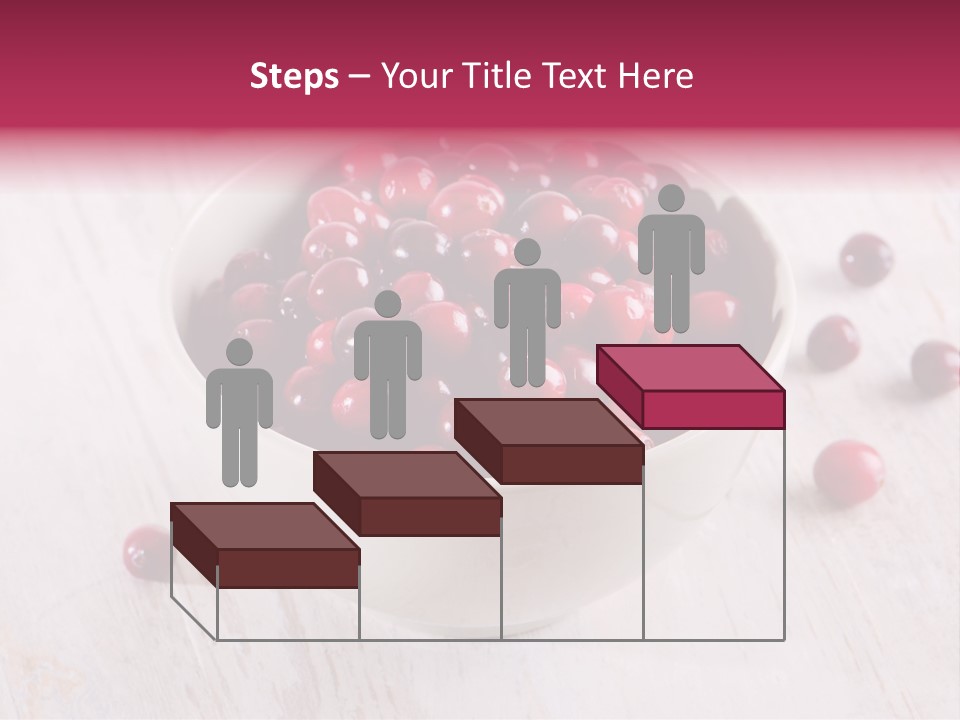 A Bowl Of Cranberries On A White Table PowerPoint Template