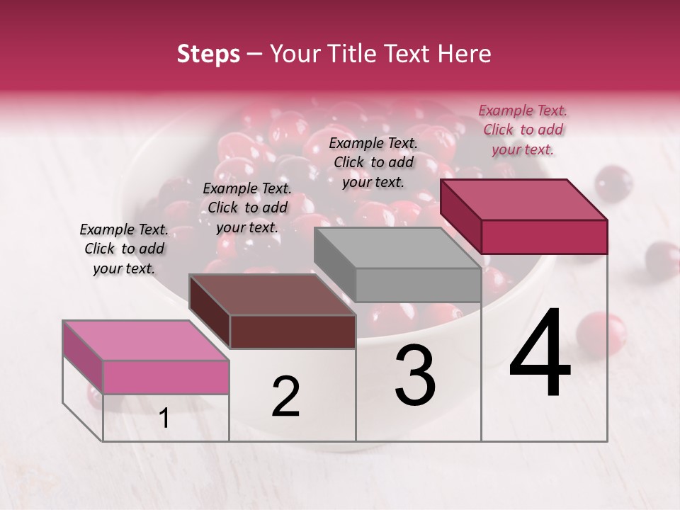 A Bowl Of Cranberries On A White Table PowerPoint Template