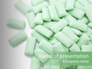 Herbal Aroma Mint Chewinggum PowerPoint Template