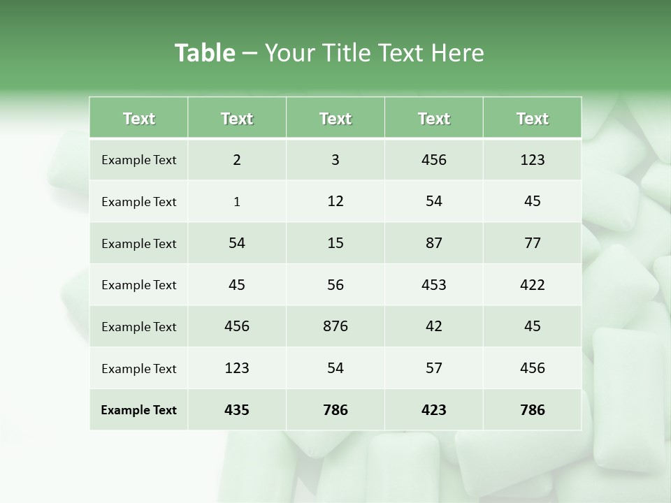 Herbal Aroma Mint Chewinggum PowerPoint Template