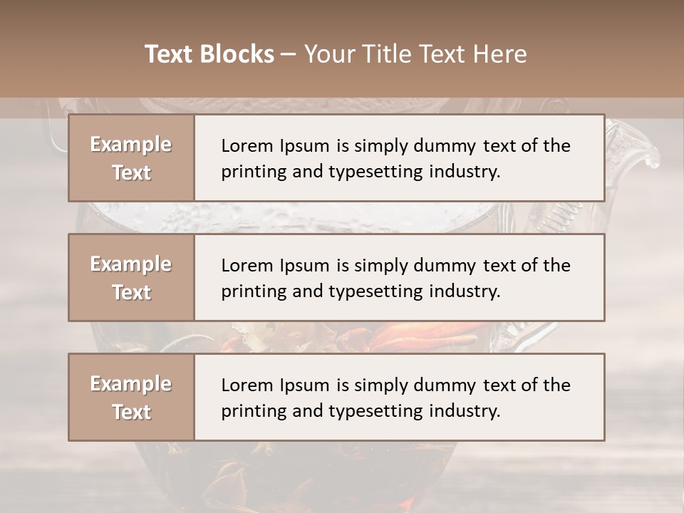 Blossom Herbal Decoration PowerPoint Template