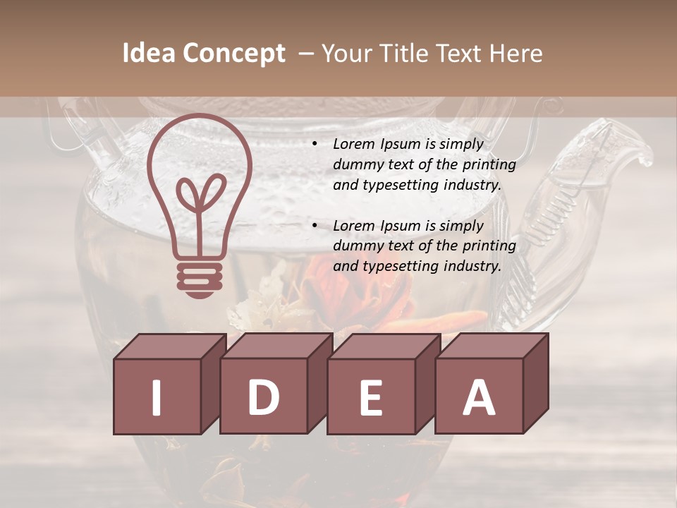 Blossom Herbal Decoration PowerPoint Template