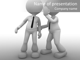 A Couple Of People Standing Next To Each Other PowerPoint Template