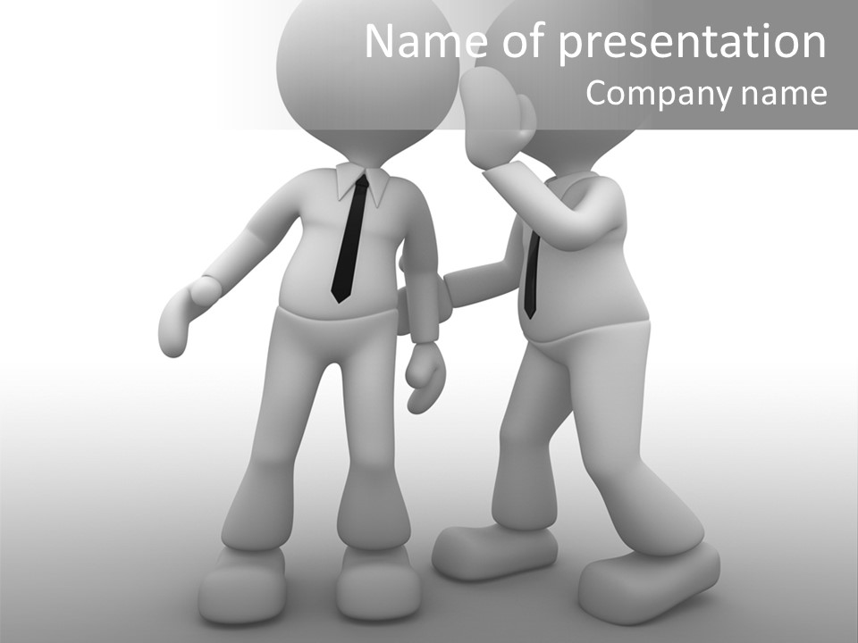 A Couple Of People Standing Next To Each Other PowerPoint Template