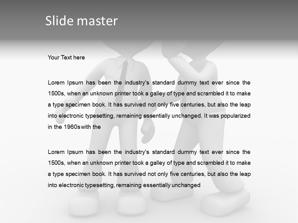 A Couple Of People Standing Next To Each Other PowerPoint Template