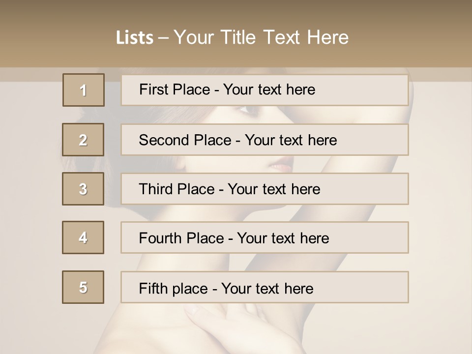 Woman Trend Face PowerPoint Template