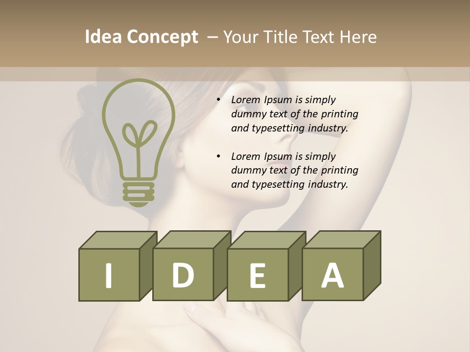 Woman Trend Face PowerPoint Template