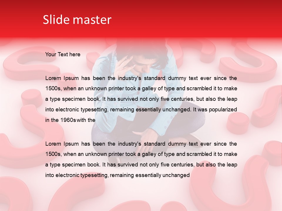 Depression Assistance Person PowerPoint Template