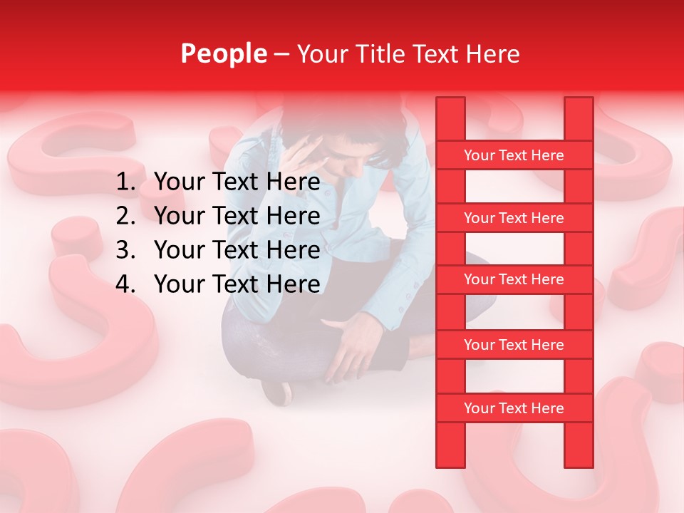 Depression Assistance Person PowerPoint Template