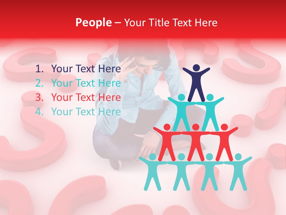 Depression Assistance Person PowerPoint Template