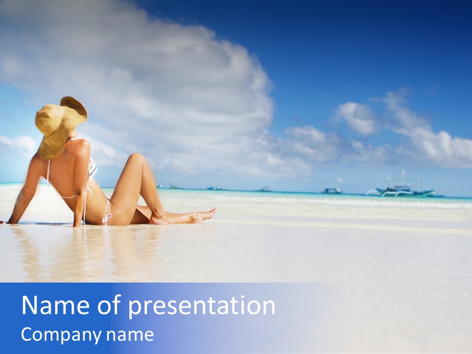 Swimming Person Nature PowerPoint Template