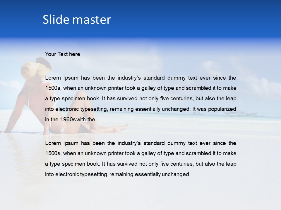 Swimming Person Nature PowerPoint Template