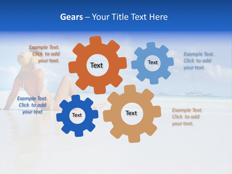 Swimming Person Nature PowerPoint Template