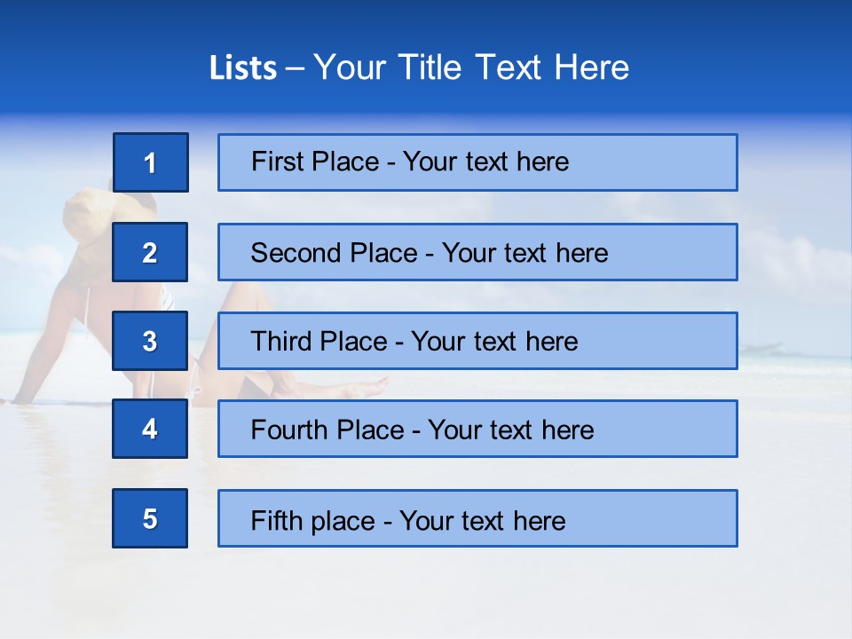 Swimming Person Nature PowerPoint Template