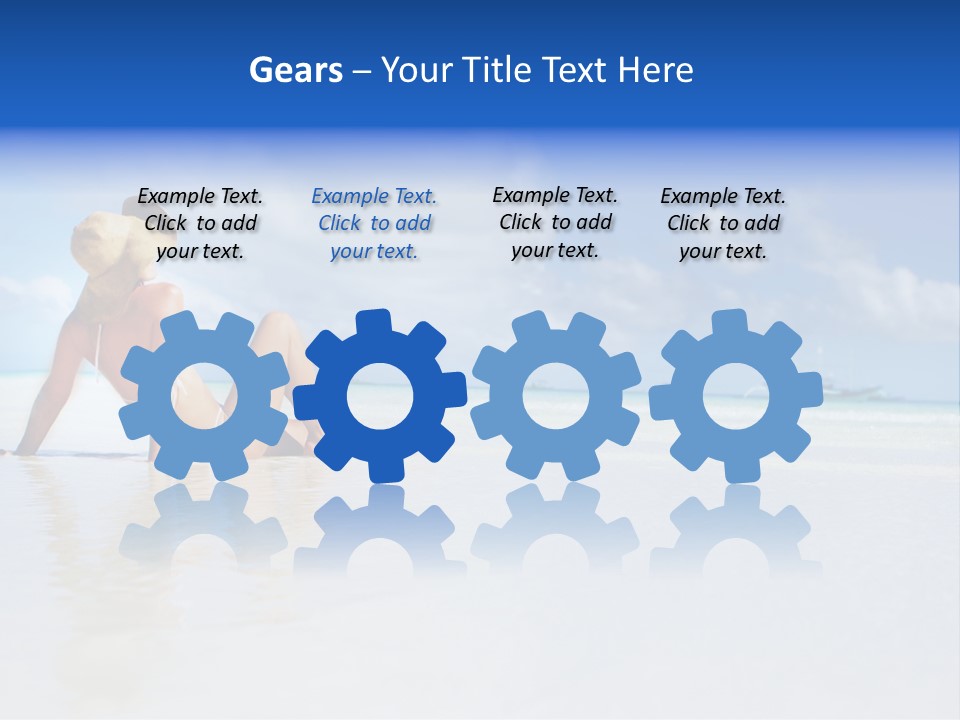 Swimming Person Nature PowerPoint Template