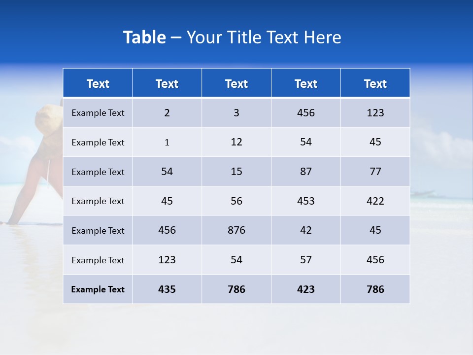 Swimming Person Nature PowerPoint Template