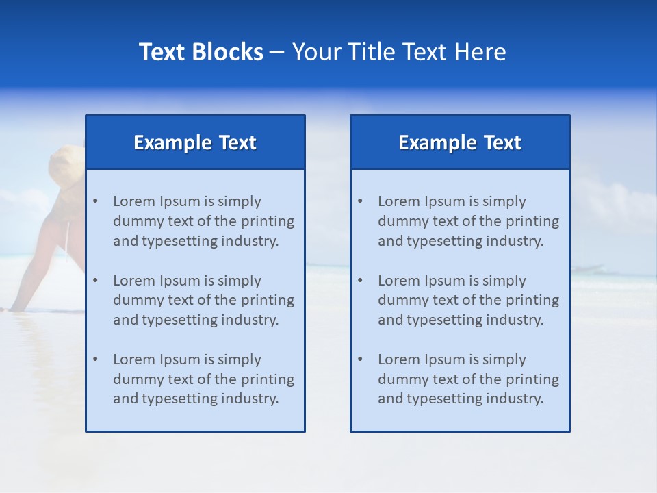 Swimming Person Nature PowerPoint Template