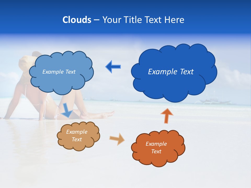 Swimming Person Nature PowerPoint Template