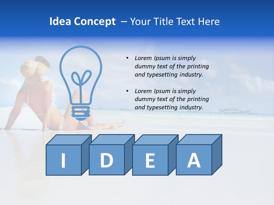 Swimming Person Nature PowerPoint Template