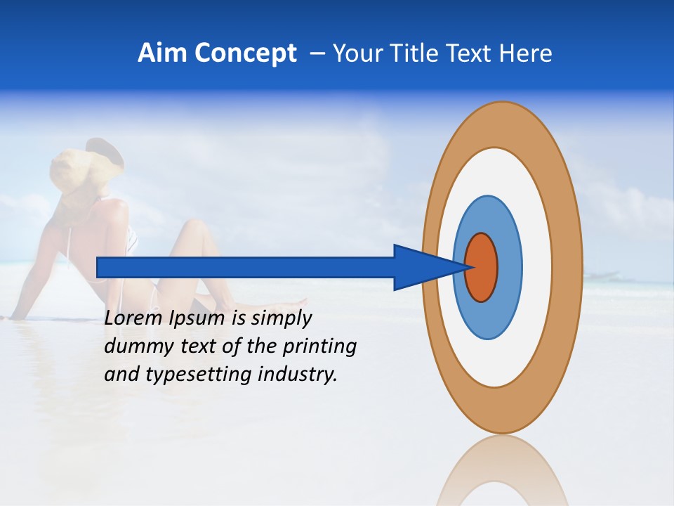 Swimming Person Nature PowerPoint Template