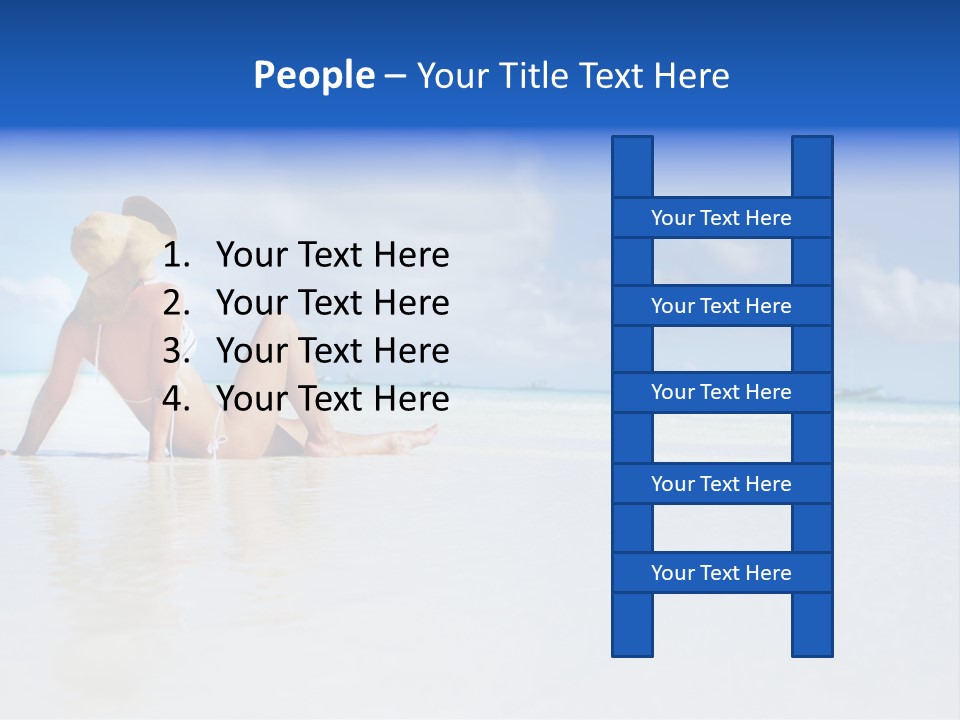 Swimming Person Nature PowerPoint Template