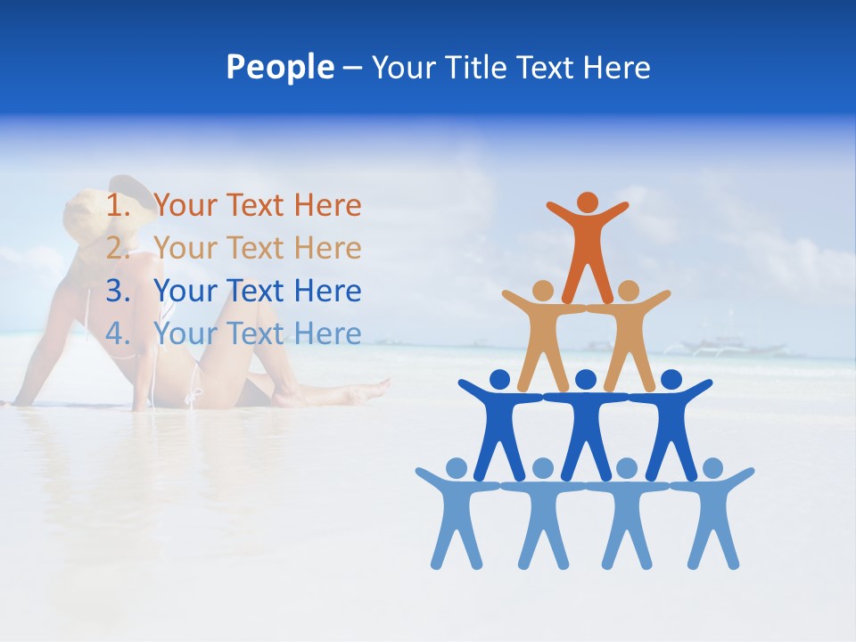 Swimming Person Nature PowerPoint Template