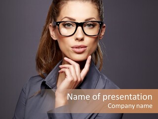 Successful Beauty Executive PowerPoint Template