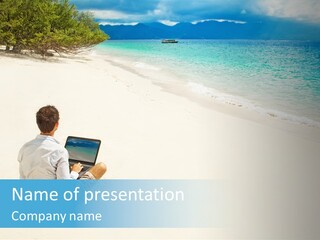 Vacation Man Connection PowerPoint Template