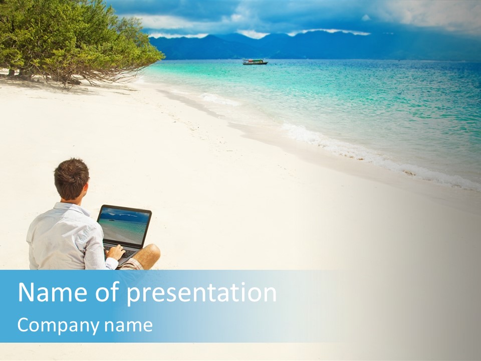 Vacation Man Connection PowerPoint Template