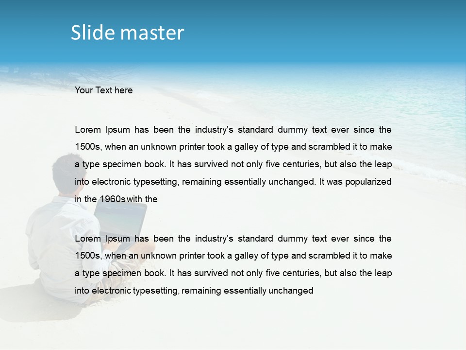 Vacation Man Connection PowerPoint Template