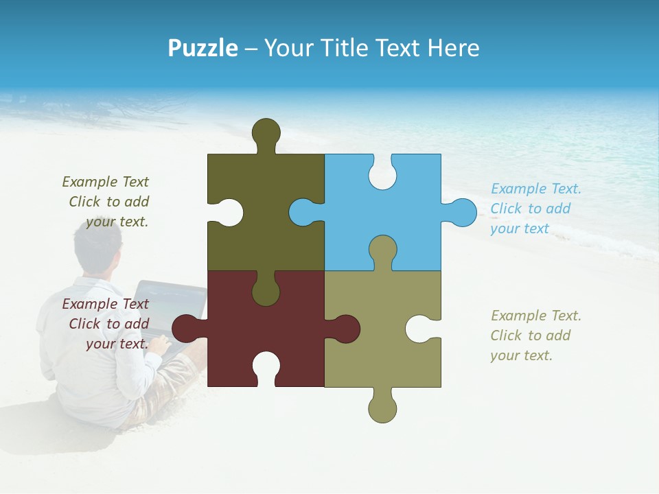 Vacation Man Connection PowerPoint Template