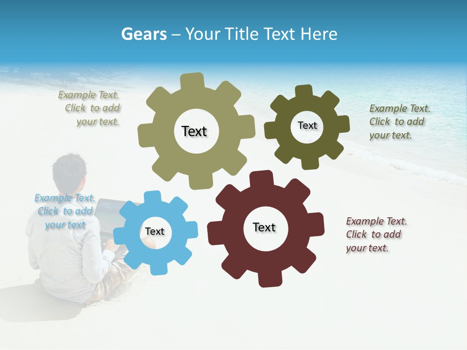 Vacation Man Connection PowerPoint Template