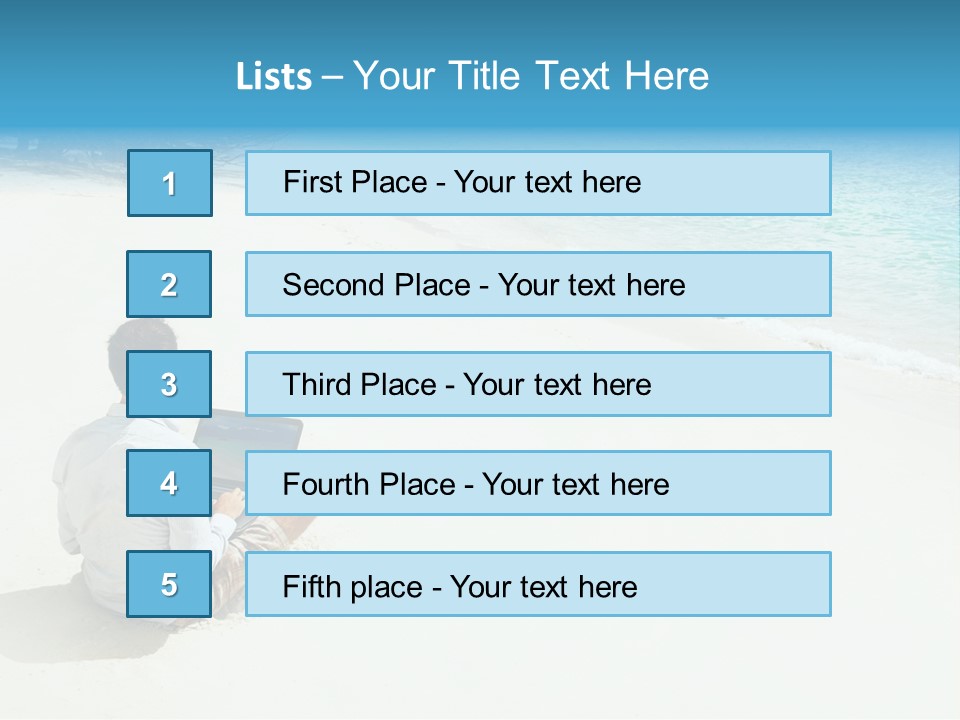 Vacation Man Connection PowerPoint Template