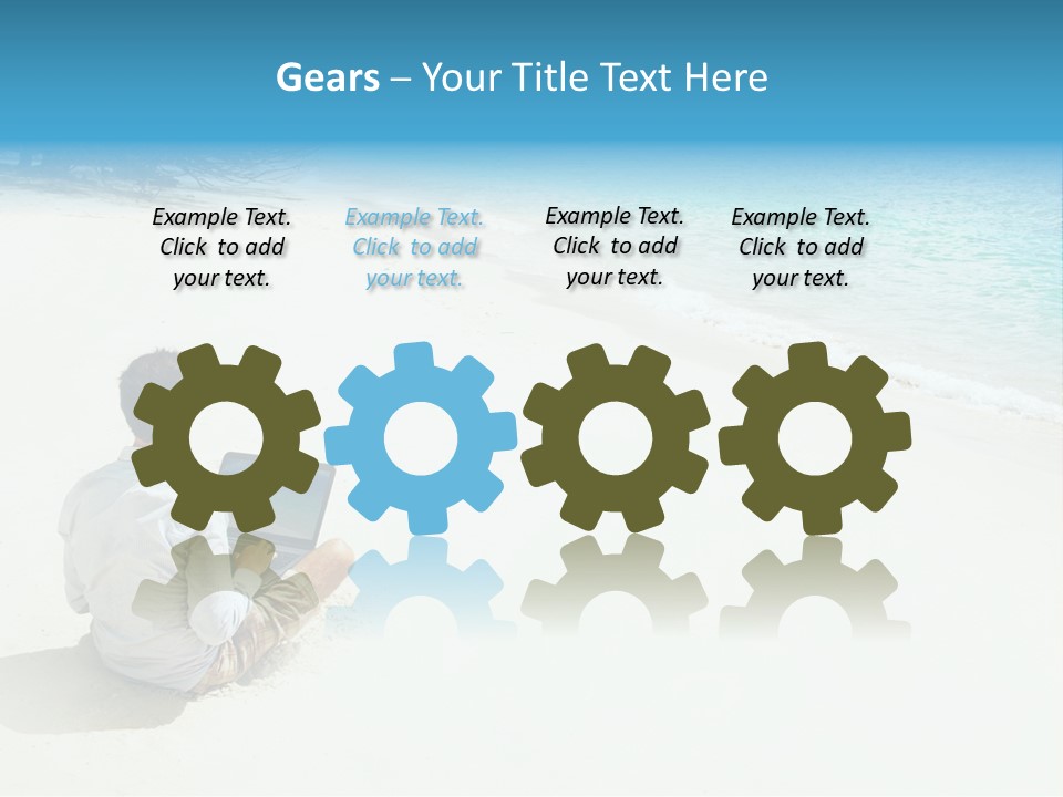 Vacation Man Connection PowerPoint Template