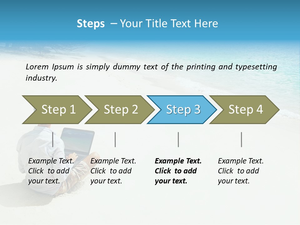 Vacation Man Connection PowerPoint Template